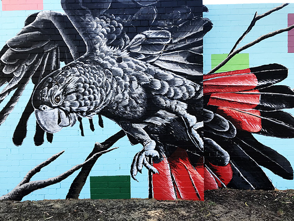 Mural by local artist Brenton See 