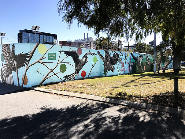 Mural by local artist Brenton See 