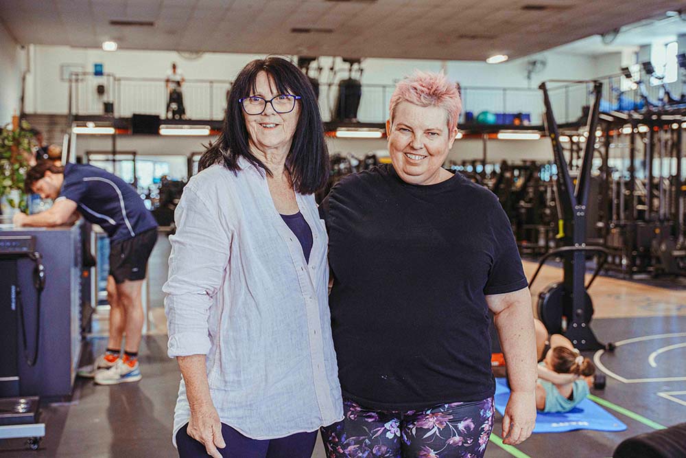 Two ladies at the gym