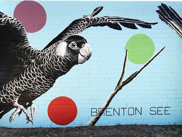 Mural by local artist Brenton See