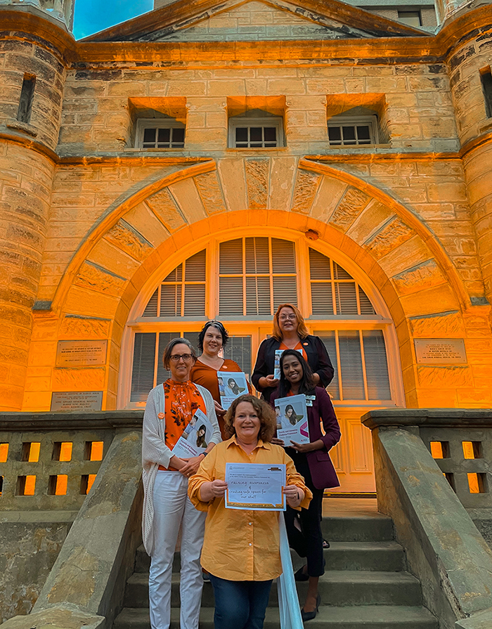 Members of the Women’s Health Programs at North Metro taking the pledge