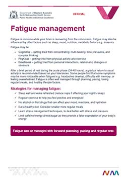 fatigue management fact sheet